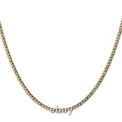 10K Yellow Gold Wrench Necklace Charm Pendant Chain 24 inch