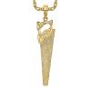 14k Yellow Gold Hand Saw Necklace Charm Pendant With Chain 18 Inch
