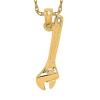 14k Solid Yellow Gold Adjustable Wrench Necklace