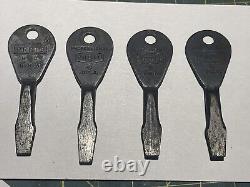 4 Vintage PROFESSIONAL PROTO USA TOOLS Keychain Key Chain Screwdriver Genuine