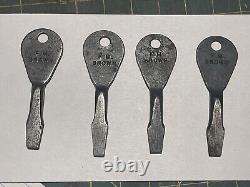 4 Vintage PROFESSIONAL PROTO USA TOOLS Keychain Key Chain Screwdriver Genuine