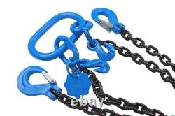 Chain Sling 2.8 Ton 2 Leg With 2 Clevis Grab Hook G80 8mm 1m US Pro 9109