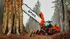 Extreme Dangerous Fastest Big Chainsaw Cutting Tree Machines Monster Stump Removal Excavator 99