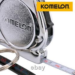 KOMELON Tape Measure Measuring Tape Line Pocket Mini Key Chain Ring Carabiner 3m