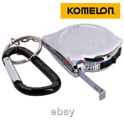 KOMELON Tape Measure Measuring Tape Line Pocket Mini Key Chain Ring Carabiner 3m