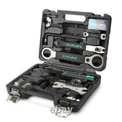 Professional Bicycle Repair Cycling Multitool Kit Box Set Chain Wrench Hex Key
