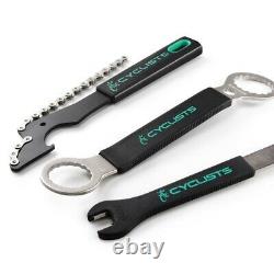 Professional Bicycle Repair Cycling Multitool Kit Box Set Chain Wrench Hex Key