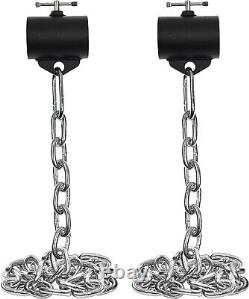 Weight Lifting Chains Collars Steel Deadlifts Bench Press 1 Pair 15/25/35/45 LB