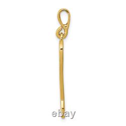 Collier pendentif clé à molette en or jaune 10 carats avec chaîne de 24 pouces