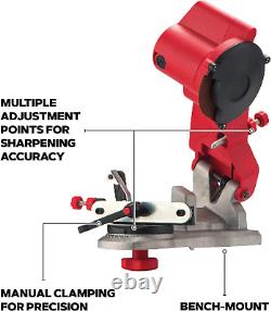 Dispositif professionnel d'affûtage de tronçonneuse, meuleuse compacte 230 volts, universelle