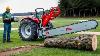 Machines De Coupe D'arbres Extrêmement Dangereuses Et Rapides, Enlèvement De Souches De Monstres Avec Une Excavatrice 80