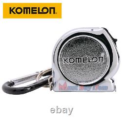Mètre ruban de mesure de boîtier chromé KOMELON Règle Mini porte-clés Outil de mousqueton 3M