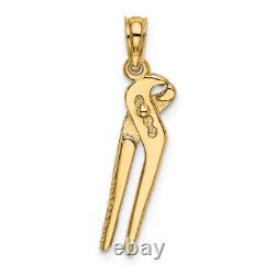Pendentif charmant de collier à clé en or jaune 10 carats