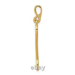Pendentif de charme de collier de clé à molette en or jaune 10 carats